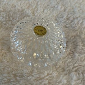 Cristal France genuine lead crystal trinket dish new